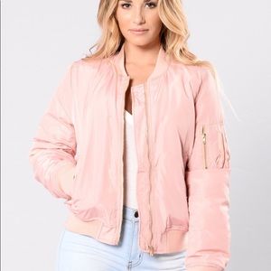 Pink bomber jacket